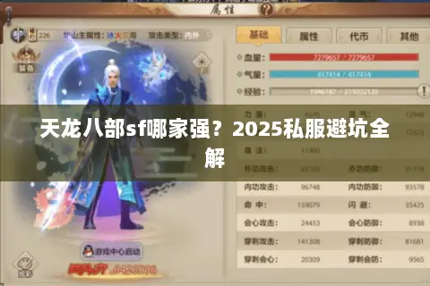 天龙八部sf哪家强？2025私服避坑全解