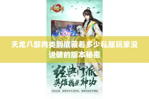 天龙八部肉类到底藏着多少私服玩家没说破的版本秘密
