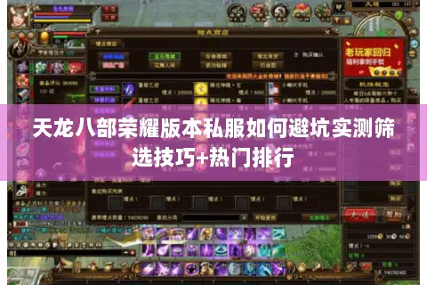 天龙八部荣耀版本私服如何避坑实测筛选技巧+热门排行 天龙八部荣耀版本私服如何避坑实测筛选技巧+热门排行