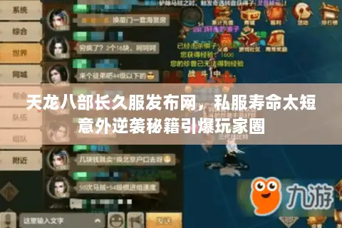 天龙八部长久服发布网,私服寿命太短意外逆袭秘籍引爆玩家圈 天龙八部长久服发布网,私服寿命太短意外逆袭秘籍引爆玩家圈