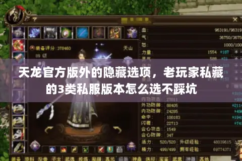 天龙官方版外的隐藏选项,老玩家私藏的3类私服版本怎么选不踩坑 天龙官方版外的隐藏选项,老玩家私藏的3类私服版本怎么选不踩坑