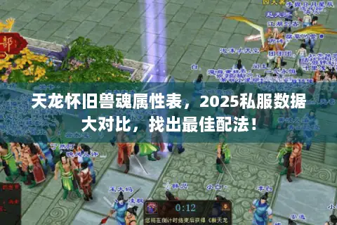 天龙怀旧兽魂属性表,2025私服数据大对比,找出最佳配法! 天龙怀旧兽魂属性表,2025私服数据大对比,找出最佳配法!