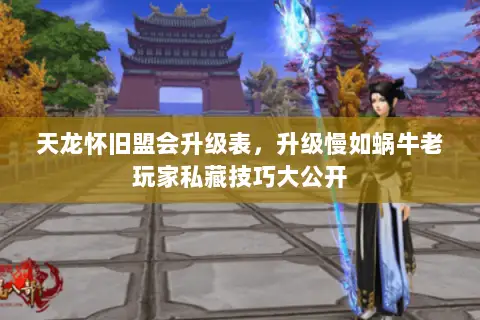 天龙怀旧盟会升级表，升级慢如蜗牛老玩家私藏技巧大公开