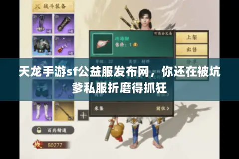 天龙手游sf公益服发布网,你还在被坑爹私服折磨得抓狂 天龙手游sf公益服发布网,你还在被坑爹私服折磨得抓狂