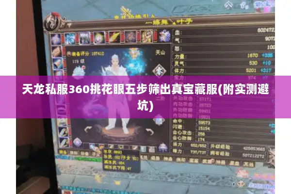 天龙私服360挑花眼五步筛出真宝藏服(附实测避坑)