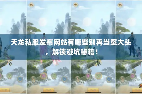 天龙私服发布网站有哪些别再当冤大头，解锁避坑秘籍！