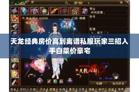 天龙经典房价高到离谱私服玩家三招入手白菜价豪宅