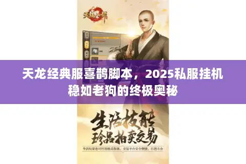 天龙经典服喜鹊脚本,2025私服挂机稳如老狗的终极奥秘 天龙经典服喜鹊脚本,2025私服挂机稳如老狗的终极奥秘