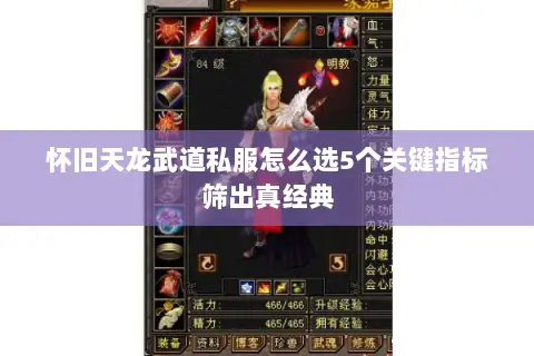怀旧天龙武道私服怎么选5个关键指标筛出真经典 怀旧天龙武道私服怎么选5个关键指标筛出真经典