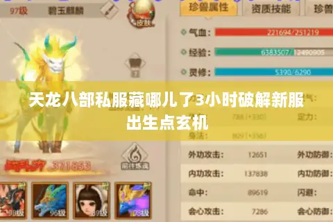 天龙八部私服藏哪儿了3小时破解新服出生点玄机 天龙八部私服藏哪儿了3小时破解新服出生点玄机