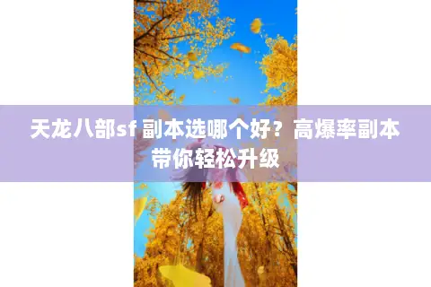 天龙八部sf 副本选哪个好?高爆率副本带你轻松升级 天龙八部sf 副本选哪个好?高爆率副本带你轻松升级