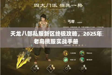 天龙八部私服新区终极攻略,2025年老鸟挑服实战手册 天龙八部私服新区终极攻略,2025年老鸟挑服实战手册