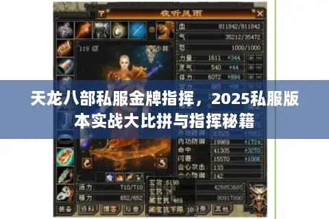 天龙八部私服金牌指挥，2025私服版本实战大比拼与指挥秘籍