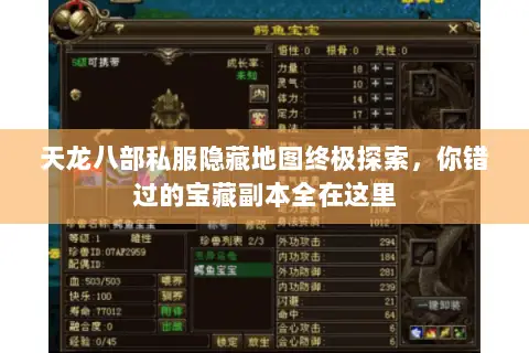 天龙八部私服隐藏地图终极探索,你错过的宝藏副本全在这里 天龙八部私服隐藏地图终极探索,你错过的宝藏副本全在这里