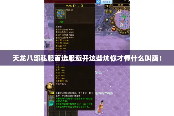 天龙八部私服首选服避开这些坑你才懂什么叫爽! 天龙八部私服首选服避开这些坑你才懂什么叫爽!