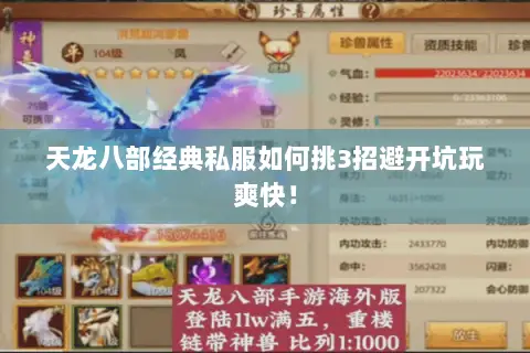 天龙八部经典私服如何挑3招避开坑玩爽快! 天龙八部经典私服如何挑3招避开坑玩爽快!