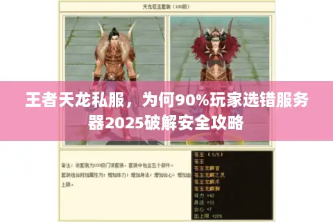 王者天龙私服,为何90%玩家选错服务器2025破解安全攻略 王者天龙私服,为何90%玩家选错服务器2025破解安全攻略