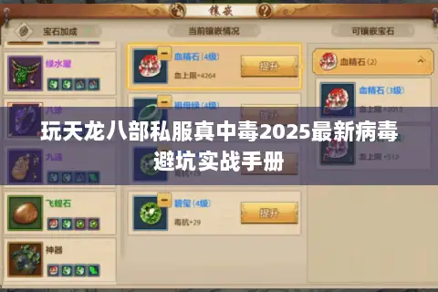 玩天龙八部私服真中毒2025最新病毒避坑实战手册 玩天龙八部私服真中毒2025最新病毒避坑实战手册