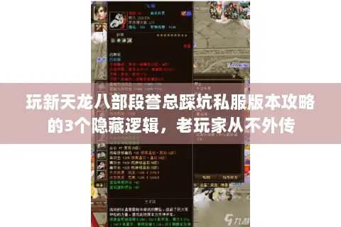 玩新天龙八部段誉总踩坑私服版本攻略的3个隐藏逻辑,老玩家从不外传 玩新天龙八部段誉总踩坑私服版本攻略的3个隐藏逻辑,老玩家从不外传