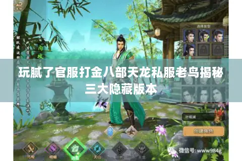 玩腻了官服打金八部天龙私服老鸟揭秘三大隐藏版本 玩腻了官服打金八部天龙私服老鸟揭秘三大隐藏版本
