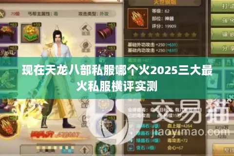 现在天龙八部私服哪个火2025三大最火私服横评实测 现在天龙八部私服哪个火2025三大最火私服横评实测