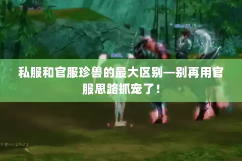 私服和官服珍兽的最大区别—别再用官服思路抓宠了! 私服和官服珍兽的最大区别—别再用官服思路抓宠了!