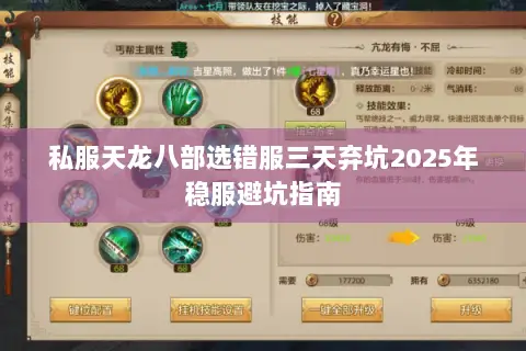 私服天龙八部选错服三天弃坑2025年稳服避坑指南 私服天龙八部选错服三天弃坑2025年稳服避坑指南