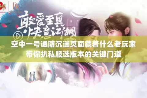 空中一号通防沉迷页面藏着什么老玩家带你扒私服选版本的关键门道