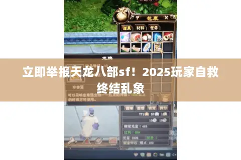 立即举报天龙八部sf!2025玩家自救终结乱象 立即举报天龙八部sf!2025玩家自救终结乱象