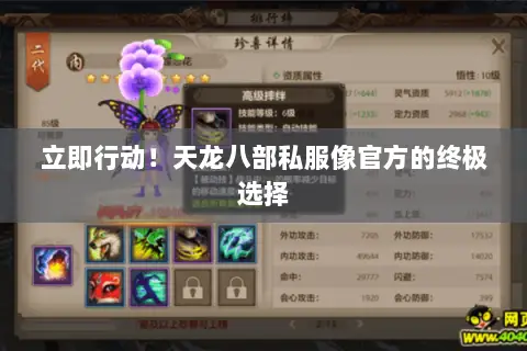立即行动!天龙八部私服像官方的终极选择 立即行动!天龙八部私服像官方的终极选择