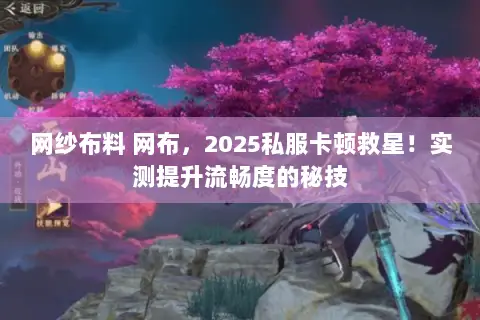 网纱布料 网布,2025私服卡顿救星!实测提升流畅度的秘技 网纱布料 网布,2025私服卡顿救星!实测提升流畅度的秘技