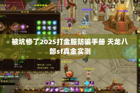 被坑惨了2025打金服防骗手册 天龙八部sf真金实测