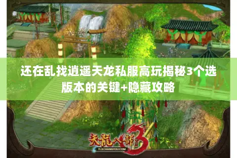 还在乱找逍遥天龙私服高玩揭秘3个选版本的关键+隐藏攻略