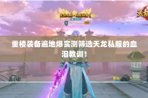 重楼装备遍地爆实测筛选天龙私服的血泪教训！