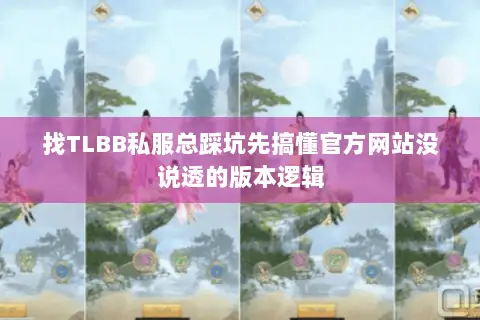 找TLBB私服总踩坑先搞懂官方网站没说透的版本逻辑
