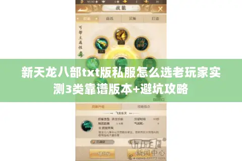 新天龙八部txt版私服怎么选老玩家实测3类靠谱版本+避坑攻略