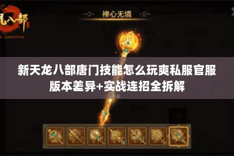 新天龙八部唐门技能怎么玩爽私服官服版本差异+实战连招全拆解