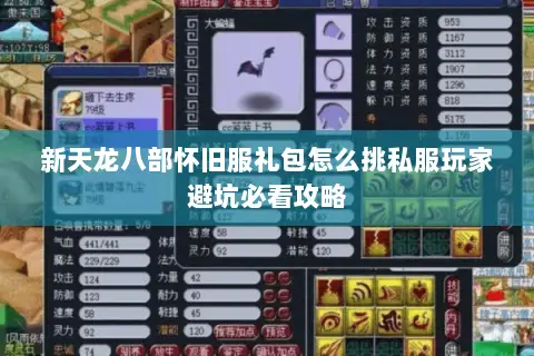 新天龙八部怀旧服礼包怎么挑私服玩家避坑必看攻略 新天龙八部怀旧服礼包怎么挑私服玩家避坑必看攻略