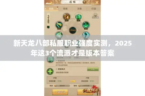 新天龙八部私服职业强度实测,2025年这3个流派才是版本答案 新天龙八部私服职业强度实测,2025年这3个流派才是版本答案