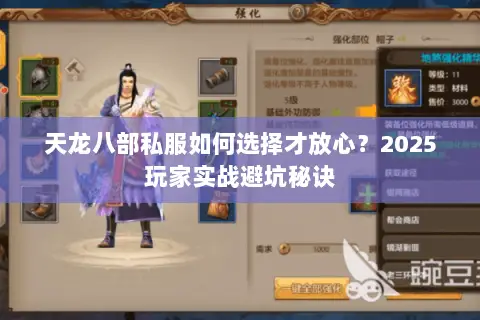 天龙八部私服如何选择才放心?2025玩家实战避坑秘诀 天龙八部私服如何选择才放心?2025玩家实战避坑秘诀