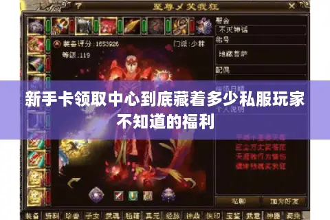新手卡领取中心到底藏着多少私服玩家不知道的福利 新手卡领取中心到底藏着多少私服玩家不知道的福利