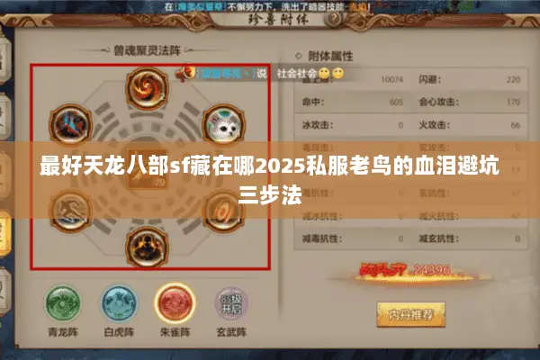 最好天龙八部sf藏在哪2025私服老鸟的血泪避坑三步法 最好天龙八部sf藏在哪2025私服老鸟的血泪避坑三步法
