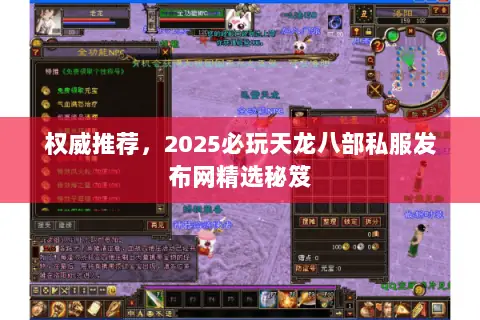 权威推荐,2025必玩天龙八部私服发布网精选秘笈 权威推荐,2025必玩天龙八部私服发布网精选秘笈