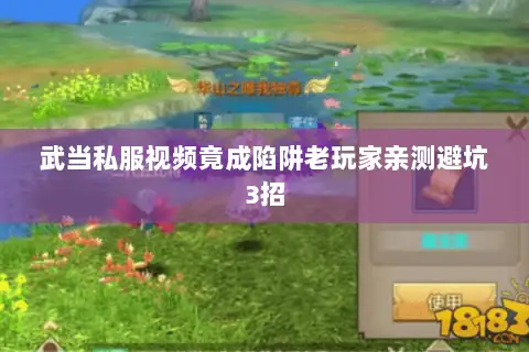 武当私服视频竟成陷阱老玩家亲测避坑3招 武当私服视频竟成陷阱老玩家亲测避坑3招