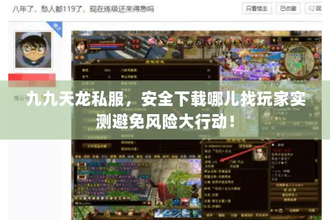 九九天龙私服，安全下载哪儿找玩家实测避免风险大行动！