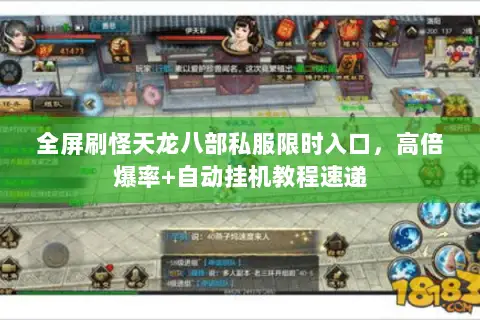全屏刷怪天龙八部私服限时入口，高倍爆率+自动挂机教程速递