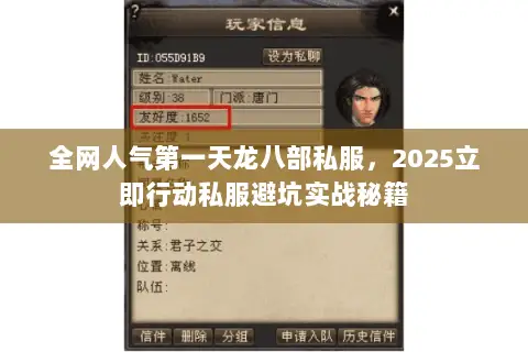 全网人气第一天龙八部私服,2025立即行动私服避坑实战秘籍 全网人气第一天龙八部私服,2025立即行动私服避坑实战秘籍