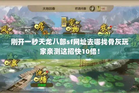 刚开一秒天龙八部sf网址去哪找骨灰玩家亲测这招快10倍！