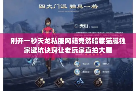 刚开一秒天龙私服网站竟然暗藏猫腻独家避坑诀窍让老玩家直拍大腿
