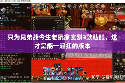 只为兄弟战今生老玩家实测3款私服,这才是能一起扛的版本 只为兄弟战今生老玩家实测3款私服,这才是能一起扛的版本